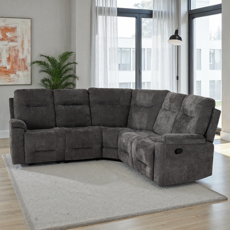 Guildford Corner Sofa Grey Fabric