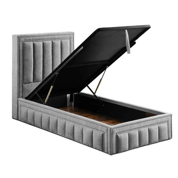 Amelia Grey Double Storage Bed