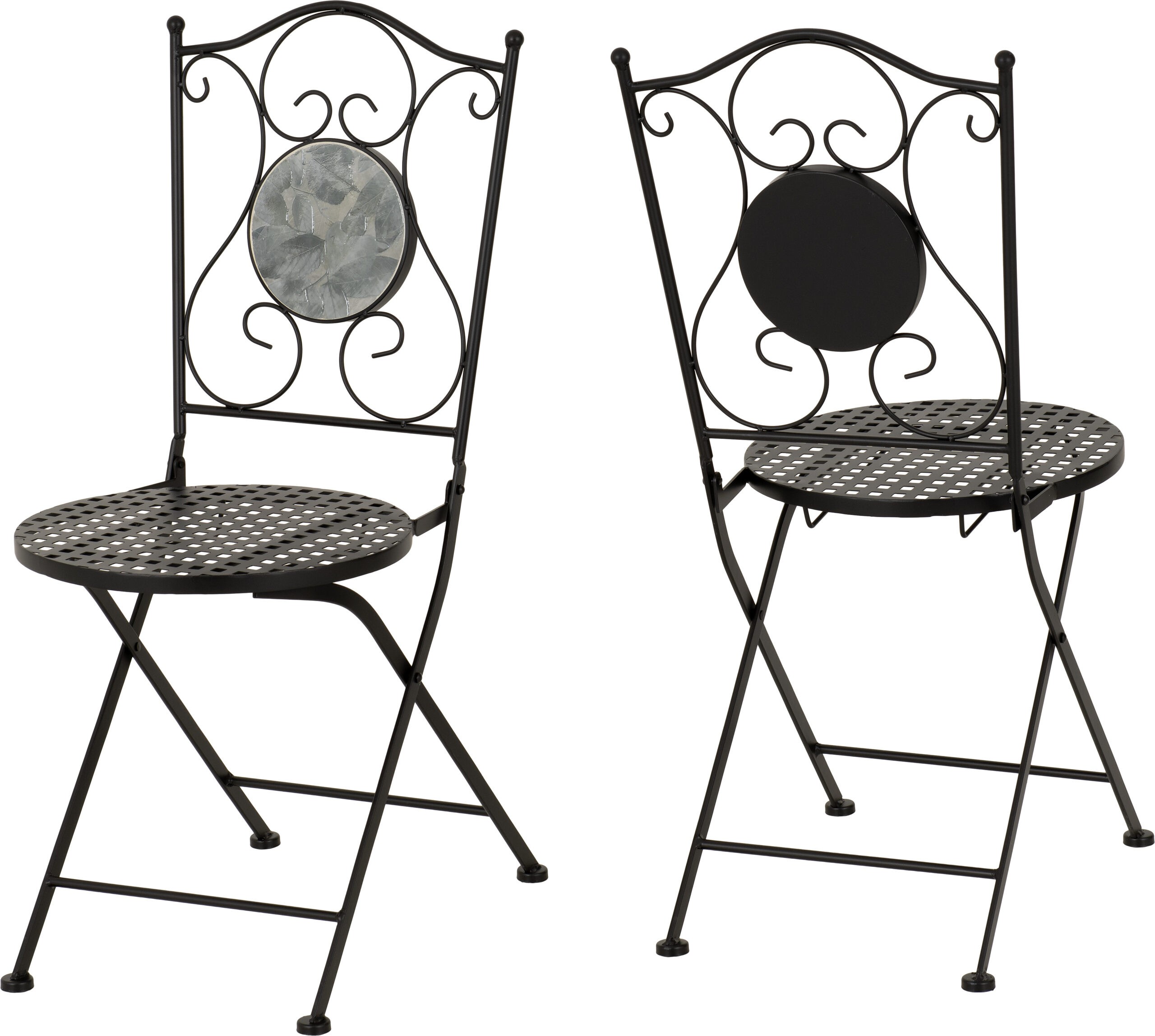 Ferne Patio Dining Set Black / Grey Leaf - Image 2