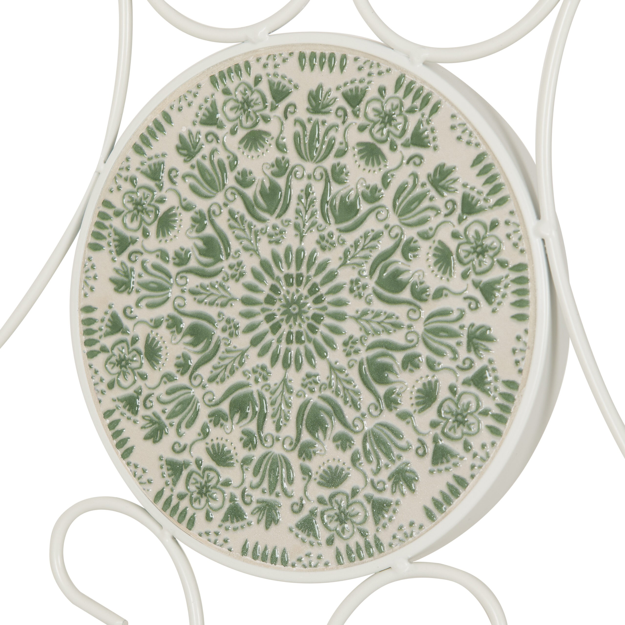 Ferne Patio Dining Set White / Green Leaf - Image 5