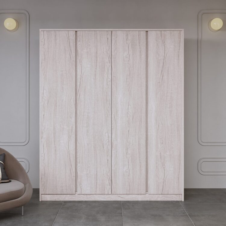 Malvern 4 Door Wardrobe Urban Snow
