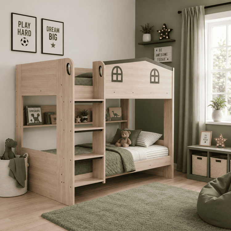 Hector Single Bunk Bed Complete With Mattresses