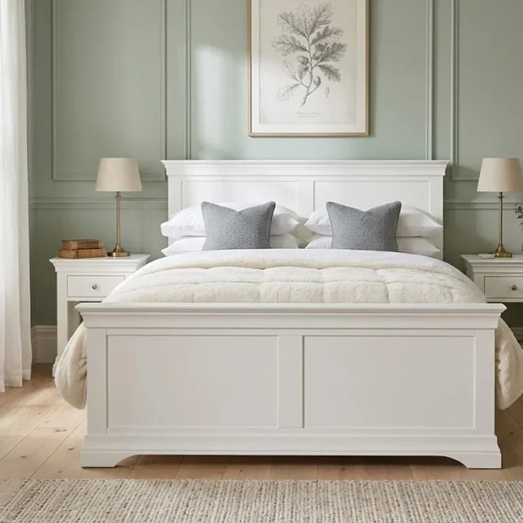 Bordeaux 4'6" Bed High Foot End Ivory