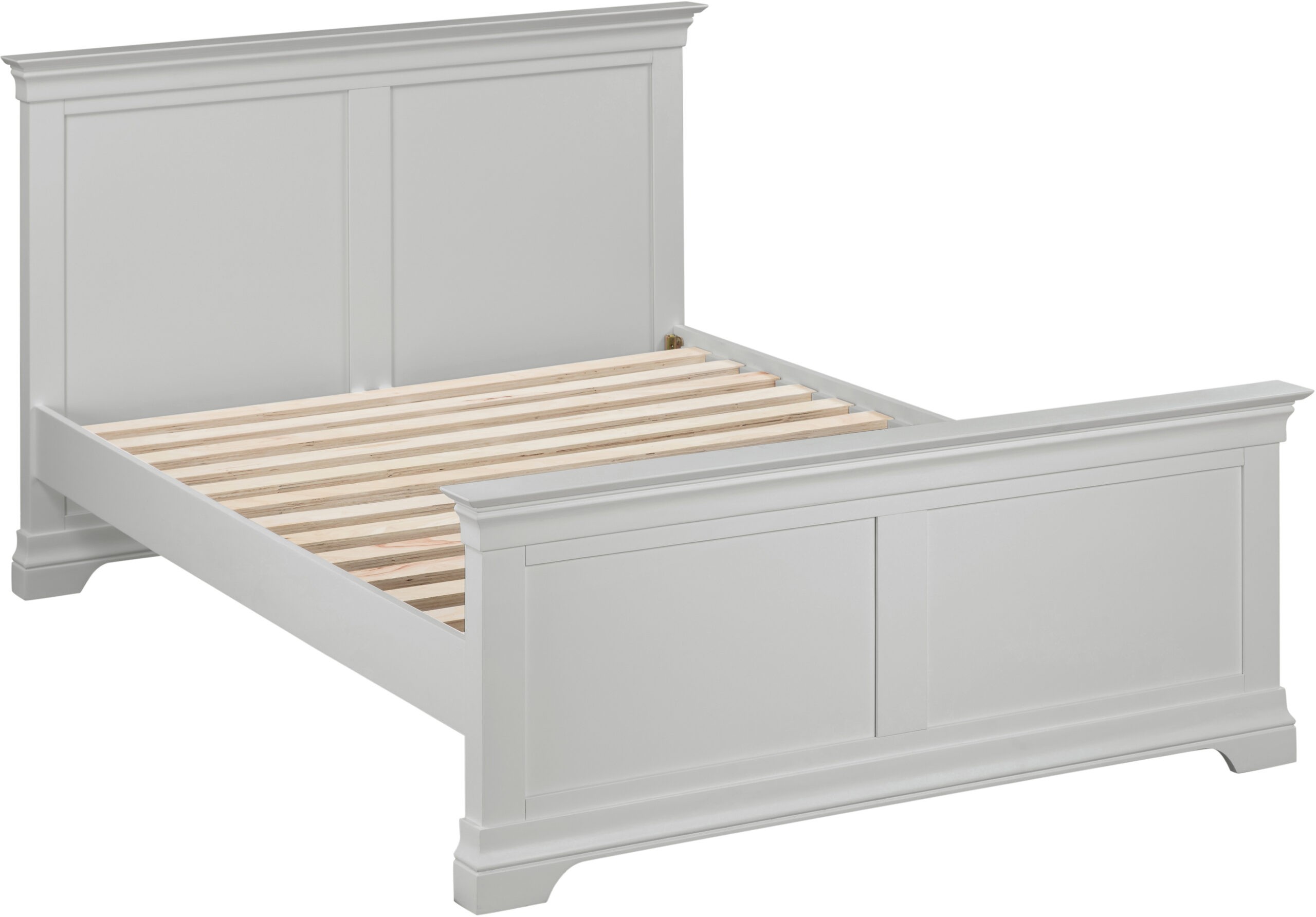 Bordeaux 4'6" Bed High Foot End Pebble Grey - Image 2