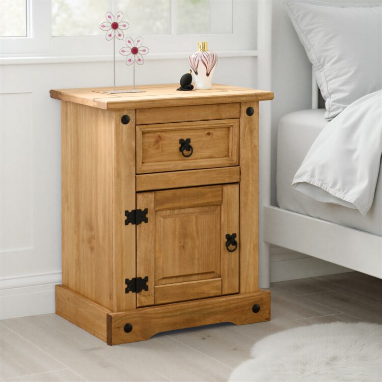 Corona 1 Drawer 1 Door Bedside Cabinet