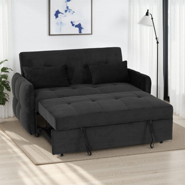 Chelsea Sofa Bed Black Fabric