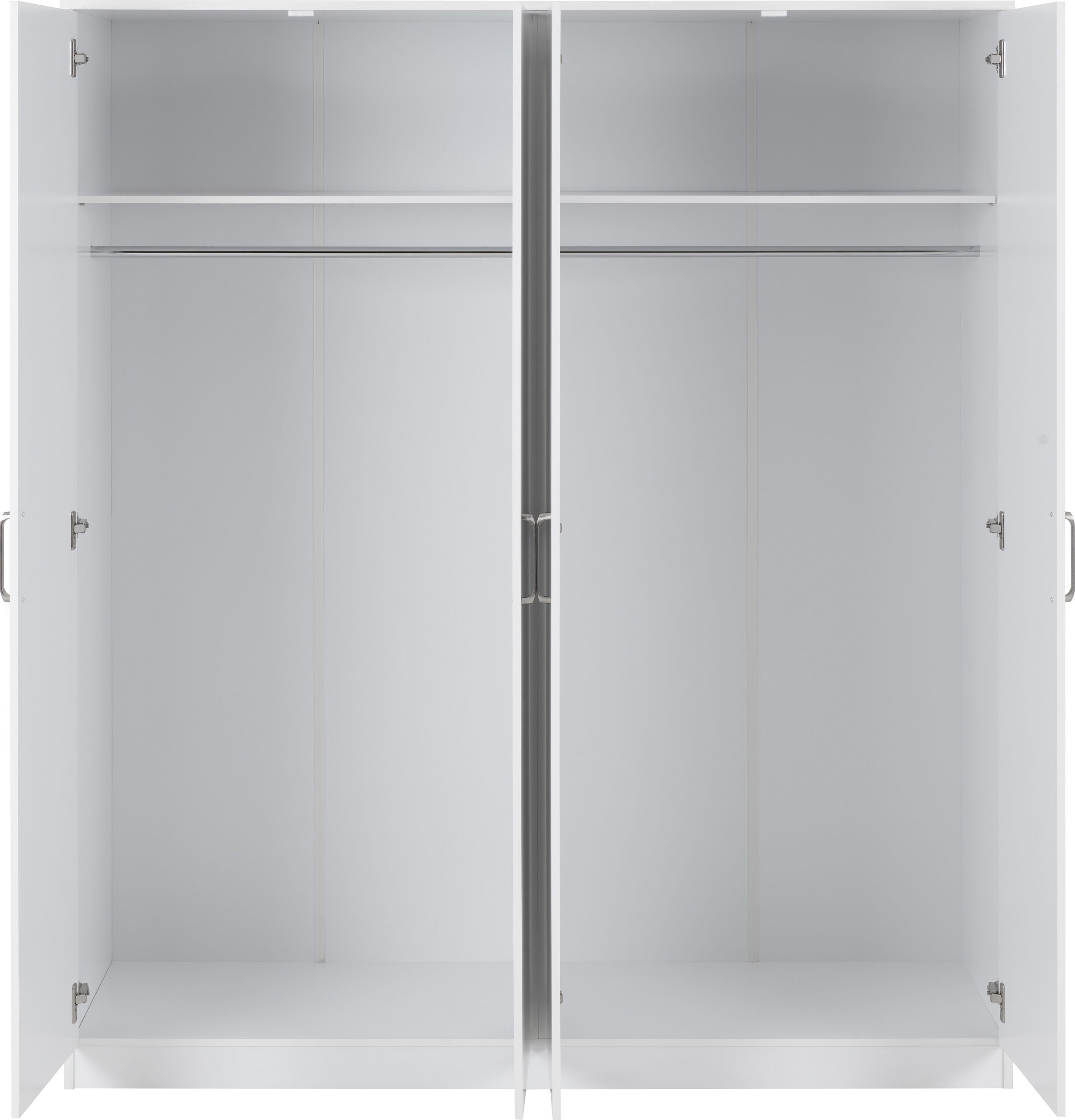 Dakota 4 Door Wardrobe White - Image 2