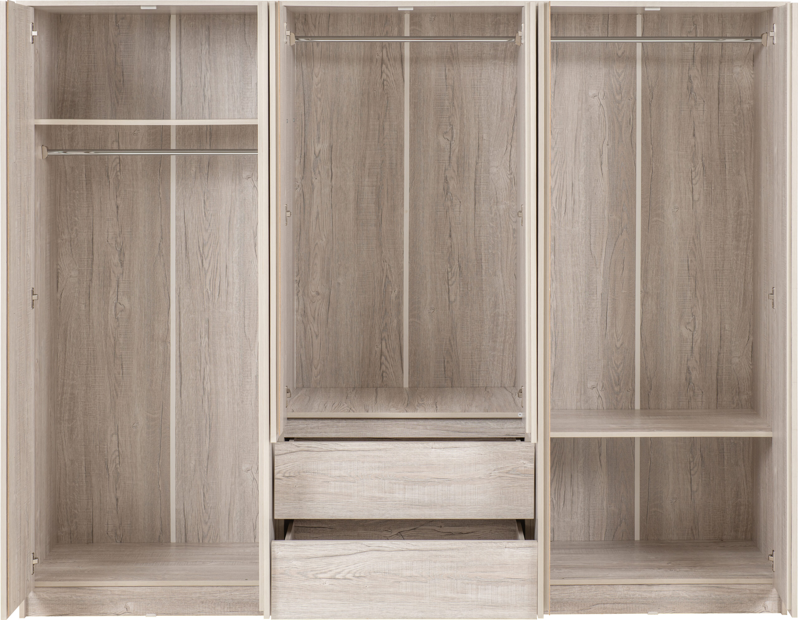 Malvern 6 Door 2 Drawer Wardrobe Urban Snow - Image 2