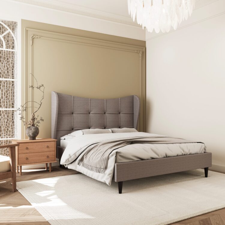 Verona 5' Bed Brown Fabric