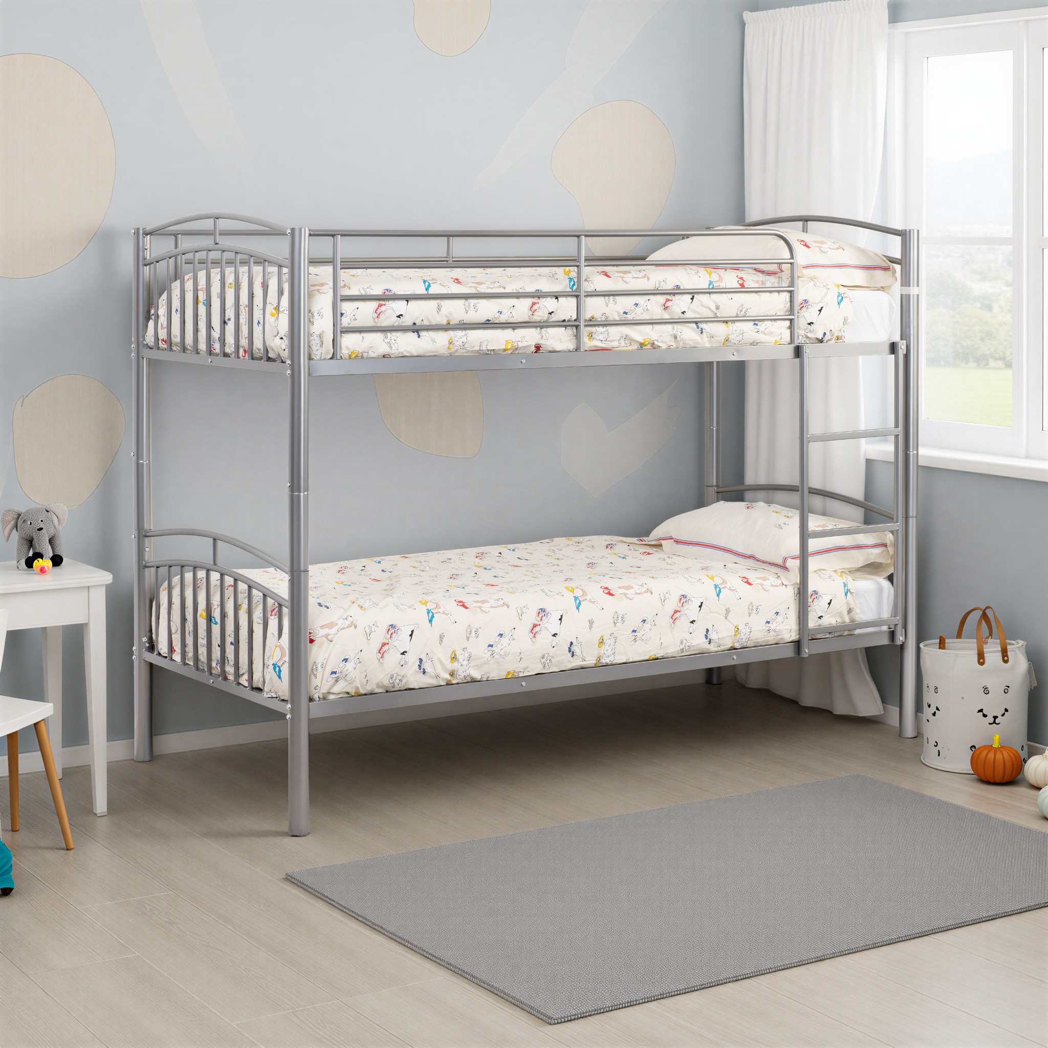 Single Metal Bunk Beds Complete With Mattresses