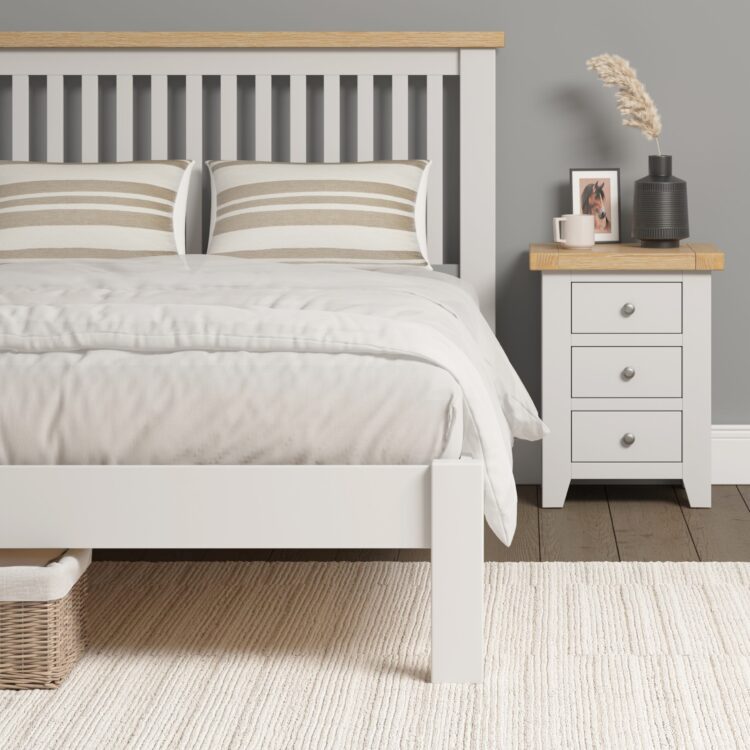 Windsor 5' Bed Low Foot End Ivory / Oak