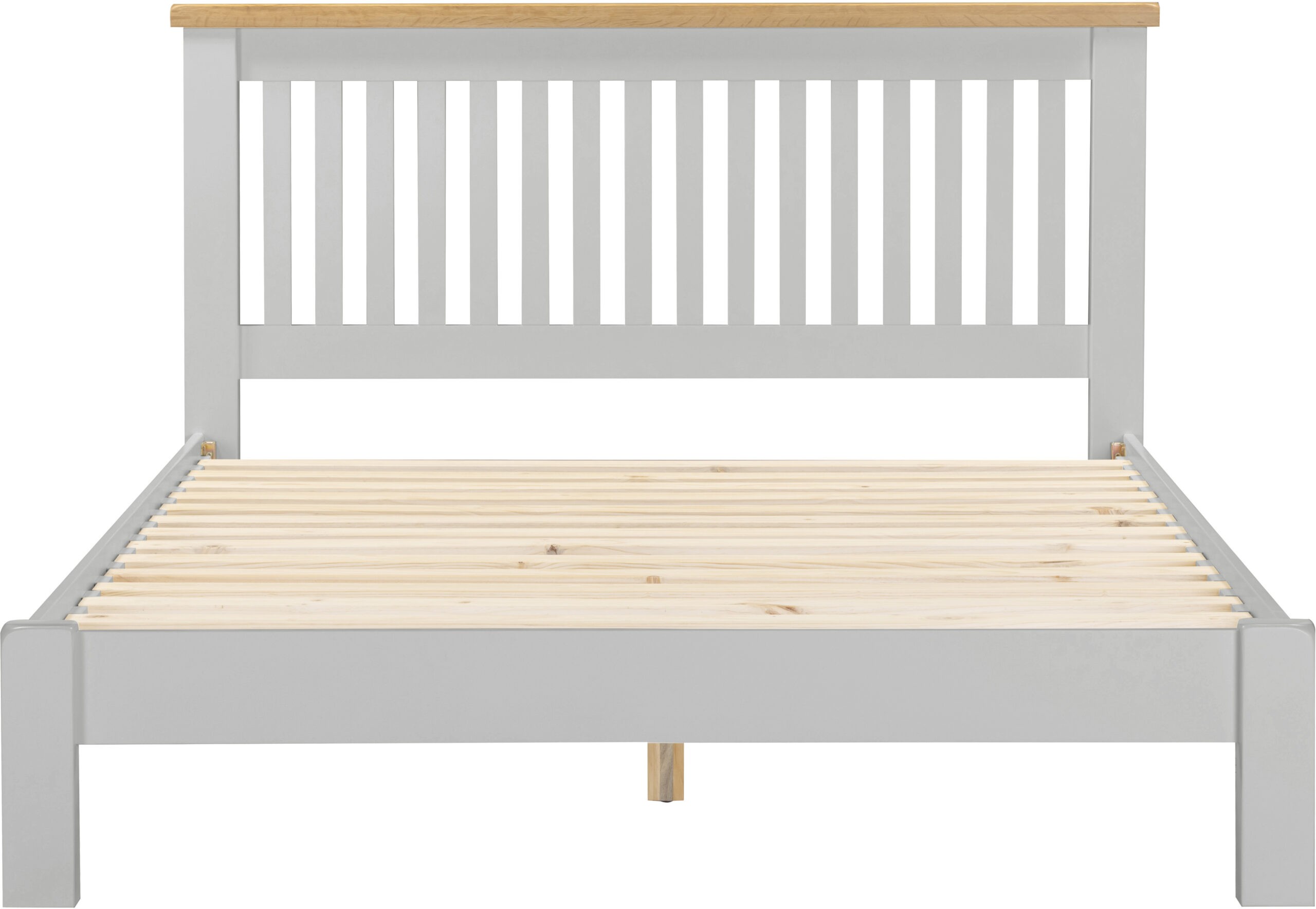 Windsor 5' Bed Low Foot End Pebble Grey / Oak - Image 2