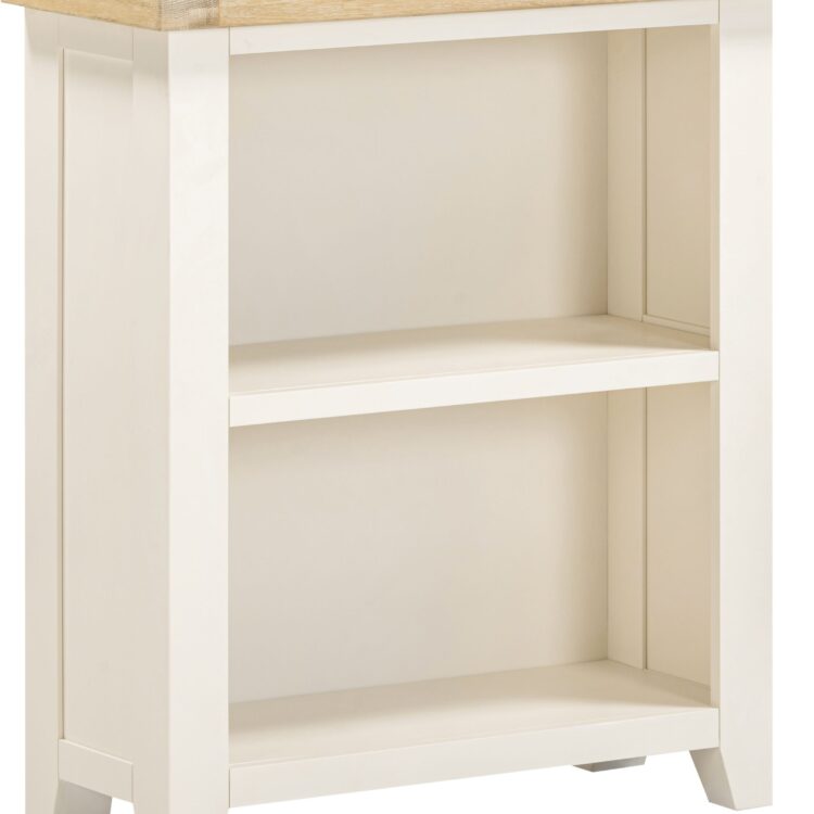 Windsor Low Bookcase Ivory/Oak