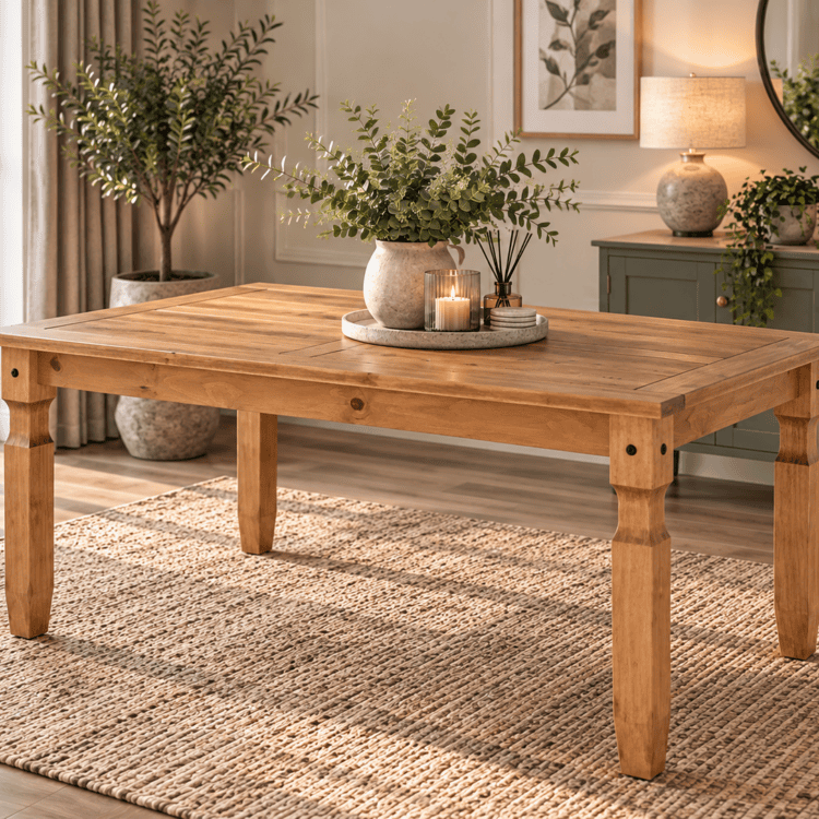 Corona 5' Dining Table Distressed Waxed Pine