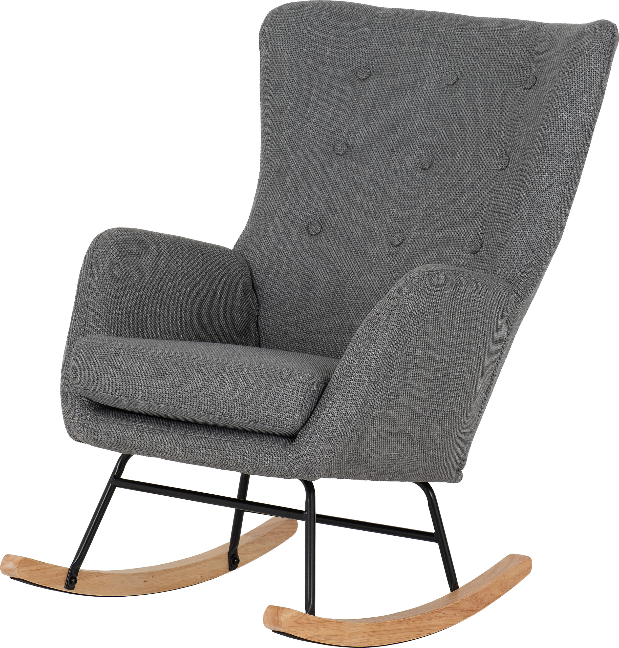 Hayden Rocking Chair Dark Grey Fabric - Image 2