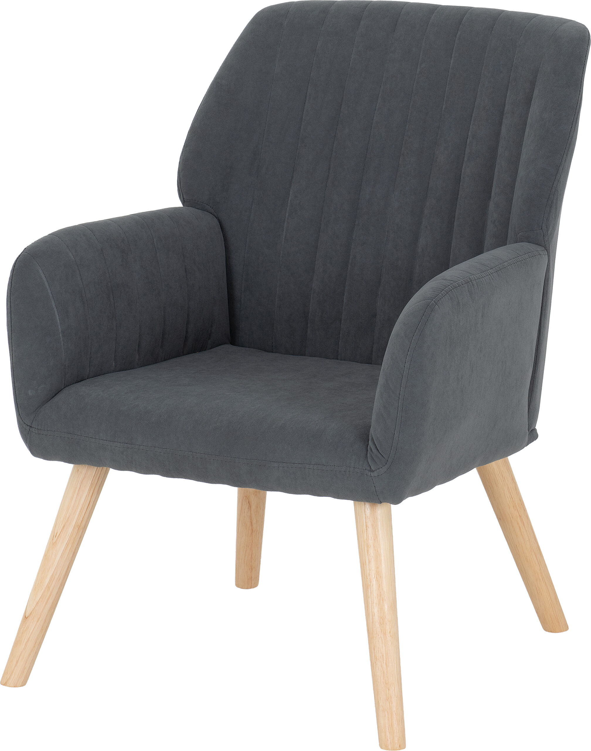 Jordan Occasional Chair Dark Grey Velvet Fabric - Image 2
