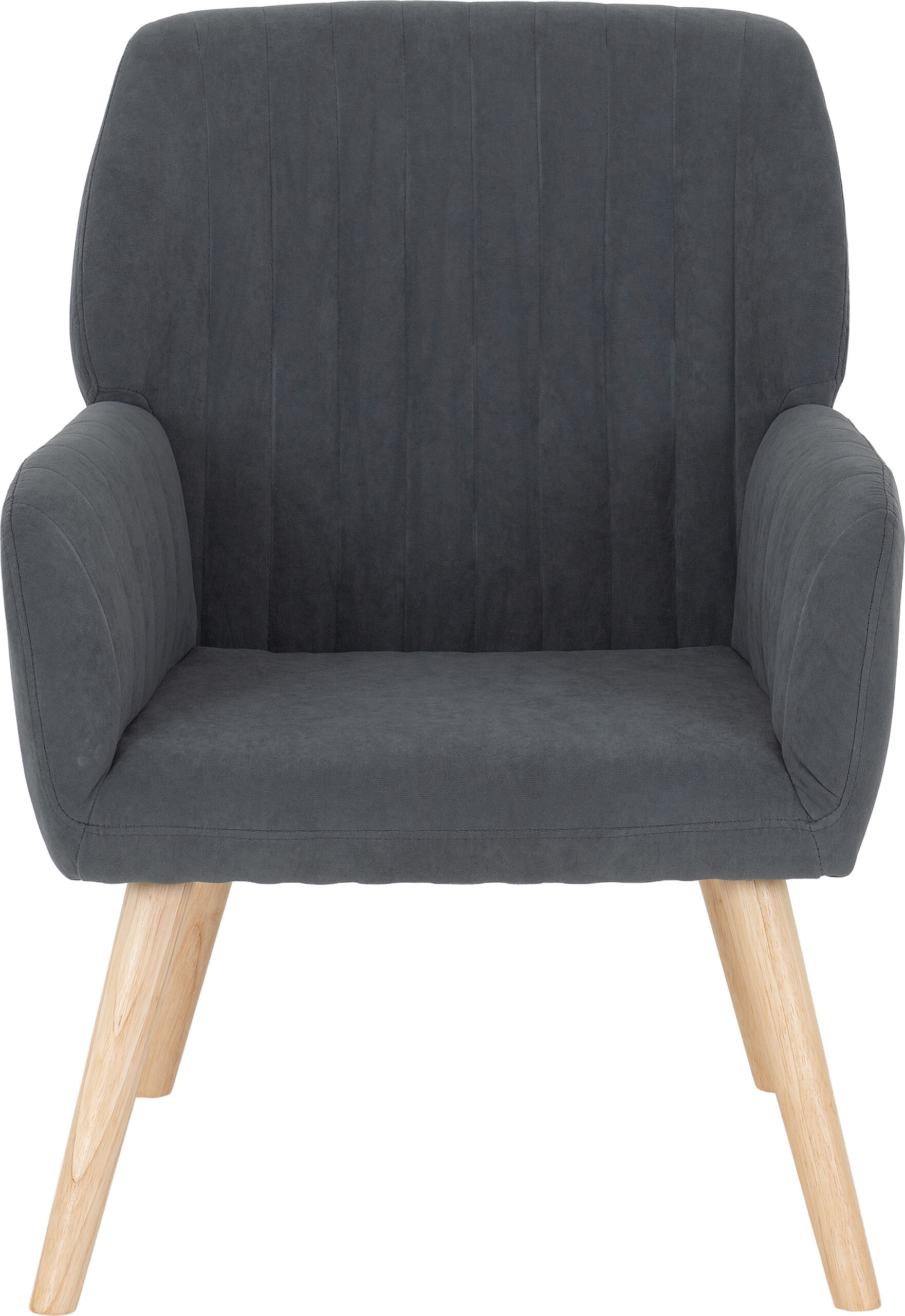 Jordan Occasional Chair Dark Grey Velvet Fabric - Image 3