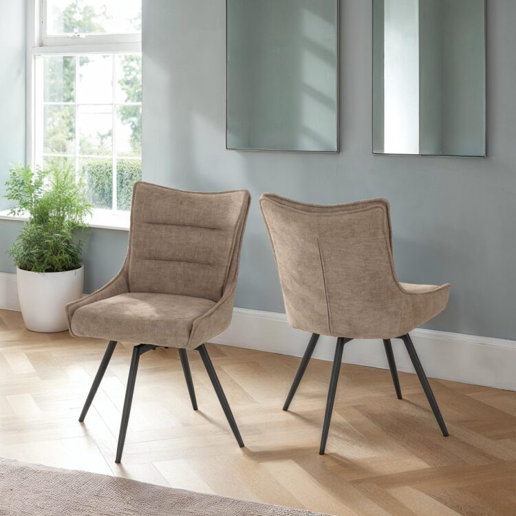 Lewis Swivel Chair (2 Per Box) Fawn Fabric