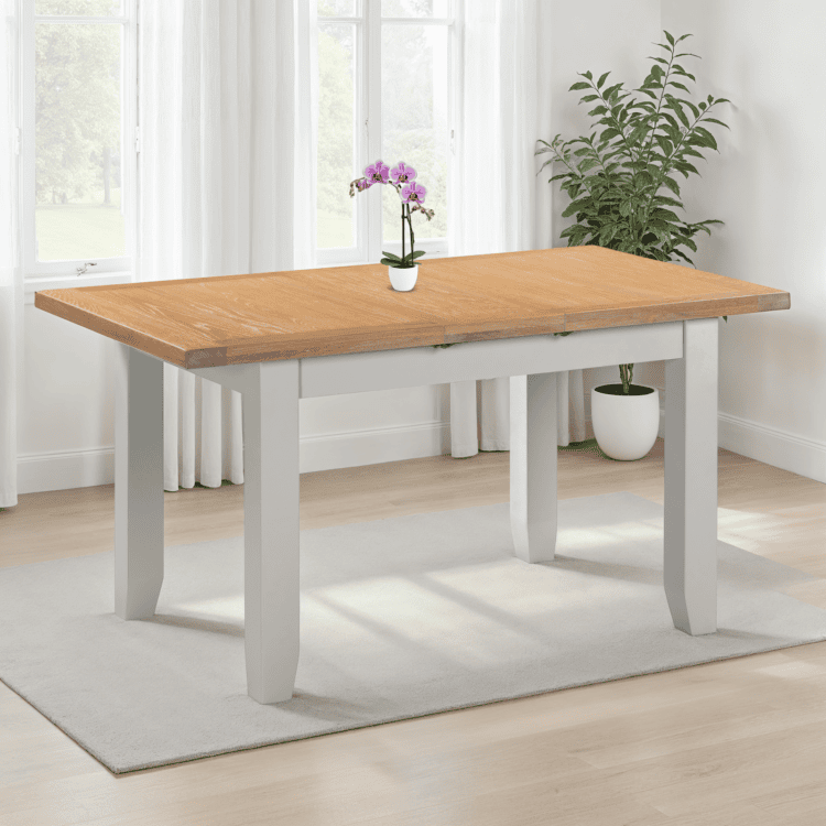 Windsor Extending Dining Table Pebble Grey/Oak
