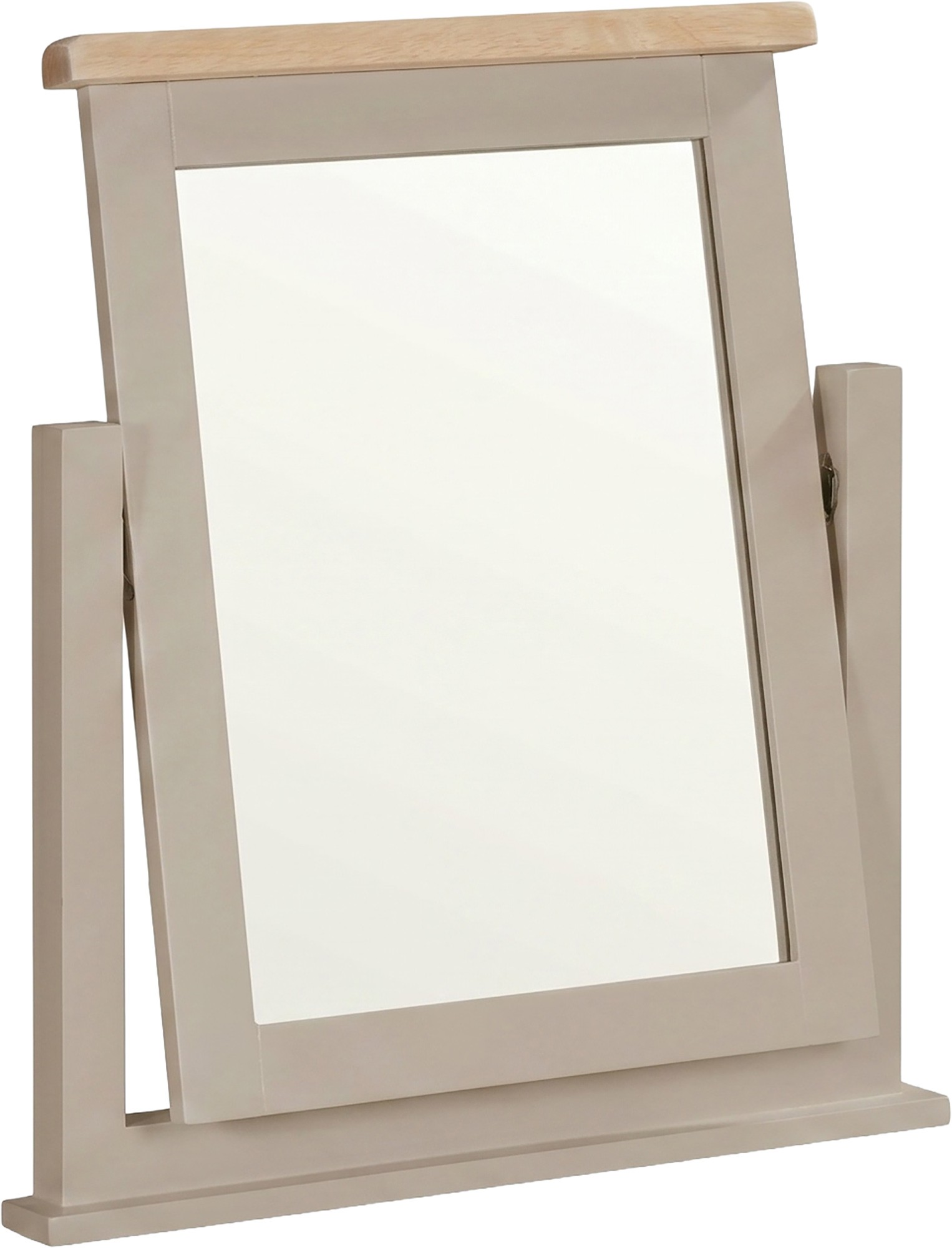 Windsor 3 Drawer Dressing Table Set Putty/Oak/Oat Fabric - Image 3